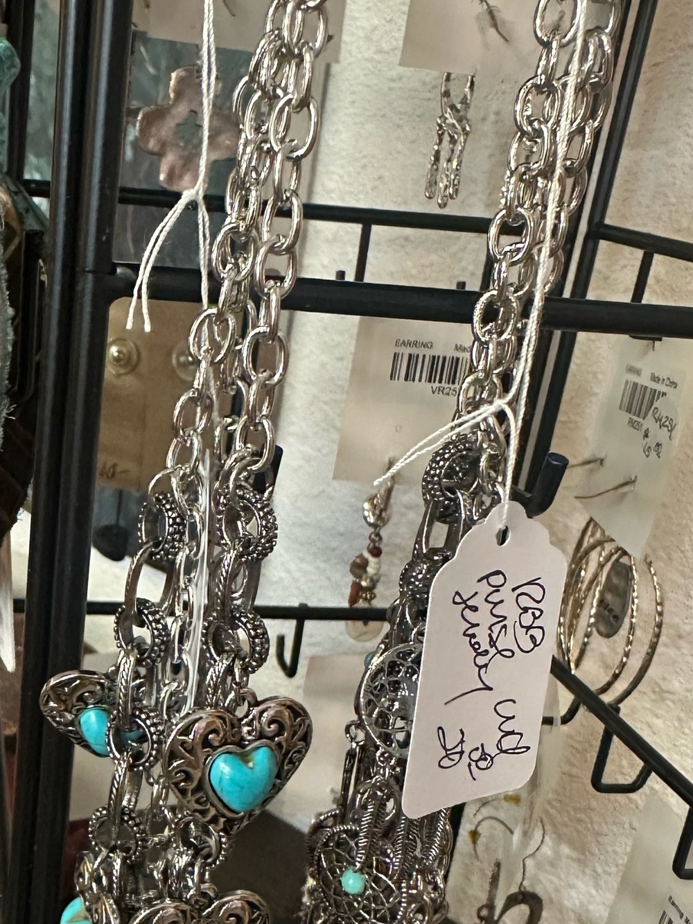 Silver-Tone Heart Pendant purse bling. Attaches to the side of any purse